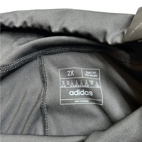 ADIDAS plus size 2X black tight fit 7/8 length style training yoga pants NWT - Picture 4 of 4